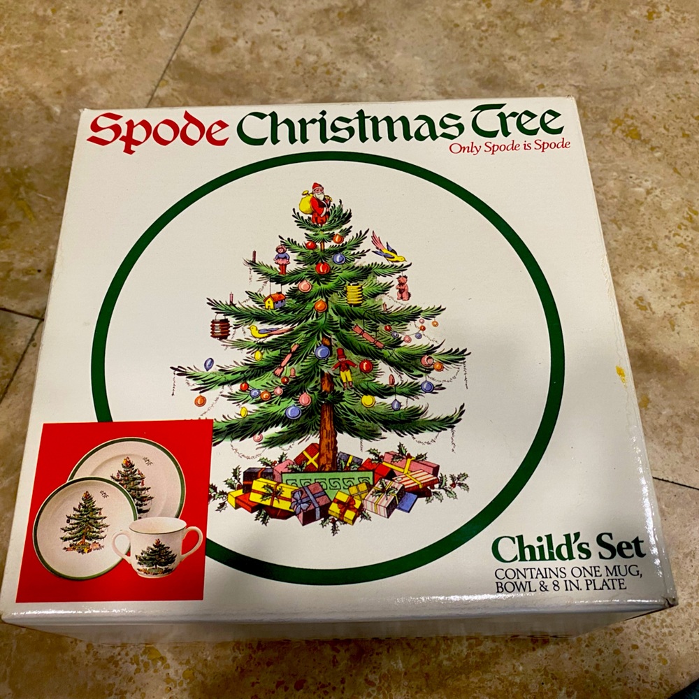 Spode Christmas Tree Child’s set new in box